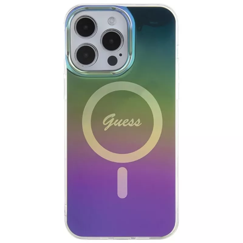 Capa MagSafe Guess IML Iridescent para iPhone 15 Pro Max (colorida)