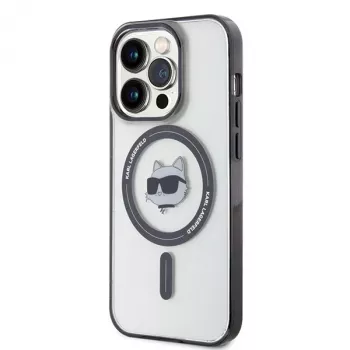 Capa rígida Karl Lagerfeld KLHMP15LHCHNOTK iPhone 15 Pro 6,1 polegadas transparente IML Choupette Head MagSafe