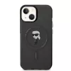 Capa rígida Karl Lagerfeld Ikonik MagSafe para iPhone 13/14/15 6,1 polegadas preta