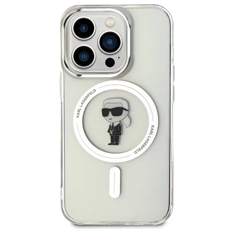 Capa Karl Lagerfeld MagSafe IML Ikonik para iPhone 15 Pro transparente