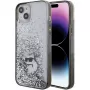 Capa rígida Karl Lagerfeld KLHCP15MLKCNSK iPhone 15 Plus / 14 Plus 6,7 polegadas transparente Liquid Glitter Choupette