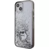 Capa rígida Karl Lagerfeld KLHCP15MLKCNSK iPhone 15 Plus / 14 Plus 6,7 polegadas transparente Liquid Glitter Choupette