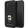 Capa de silicone Karl Lagerfeld Ikonik Metal Pin para Apple iPhone 11 / iPhone XR 6,1 polegadas preta