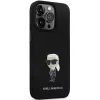 Capa de silicone Karl Lagerfeld KLHCP14LSMHKNPK Ikonik Metal Pin para iPhone 14 Pro 6,1 preta