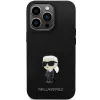 Capa de silicone Karl Lagerfeld KLHCP14XSMHKNPK Ikonik Metal Pin para Apple iPhone 14 Pro Max 6,7 preta