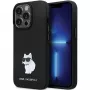 Capa rígida de silicone Karl Lagerfeld KLHCP13LSMHCNPK iPhone 13 Pro / 13 6.1 preta com pin metálico C