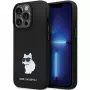 Capa rígida de silicone Karl Lagerfeld KLHCP14XSMHCNPK com pin metálico C para iPhone 14 Pro Max 6.7 preta