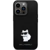Capa rígida de silicone Karl Lagerfeld KLHCP14XSMHCNPK com pin metálico C para iPhone 14 Pro Max 6.7 preta