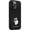 Capa rígida de silicone Karl Lagerfeld KLHCP14XSMHCNPK com pin metálico C para iPhone 14 Pro Max 6.7 preta