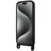 Capa rígida Karl Lagerfeld KLHCP15SSCBSCNK iPhone 15 / 14 / 13 6.1 preta Crossbody Silicone Choupette