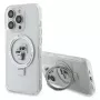 Capa rígida Karl Lagerfeld KLHMP13LHMRSKCH iPhone 13 Pro / 13 6,1 polegadas branca com anel de suporte Karl & Choupette MagSafe