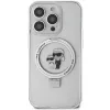 Capa rígida Karl Lagerfeld KLHMP13LHMRSKCH iPhone 13 Pro / 13 6,1 polegadas branca com anel de suporte Karl & Choupette MagSafe