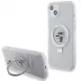 Capa rígida Karl Lagerfeld KLHMP15MHMRSKCH iPhone 15 Plus / 14 Plus 6,7 polegadas branca com anel de suporte Karl & Choupette MagSafe