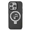 Capa rígida Karl Lagerfeld iPhone 13 Pro Max 6,7 polegadas com anel de suporte Karl & Choupette MagSafe preta