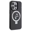 Capa rígida Karl Lagerfeld iPhone 13 Pro Max 6,7 polegadas com anel de suporte Karl & Choupette MagSafe preta