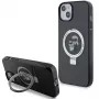 Capa rígida Karl Lagerfeld KLHMP15MHMRSKCK com anel de suporte MagSafe para iPhone 15 Plus / 14 Plus 6,7 polegadas preta