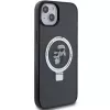 Capa rígida Karl Lagerfeld KLHMP15MHMRSKCK com anel de suporte MagSafe para iPhone 15 Plus / 14 Plus 6,7 polegadas preta