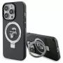 Capa rígida Karl Lagerfeld KLHMP15LHMRSKCK com anel de suporte MagSafe para iPhone 15 Pro 6.1 preta