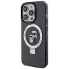 Capa rígida Karl Lagerfeld KLHMP15LHMRSKCK com anel de suporte MagSafe para iPhone 15 Pro 6.1 preta