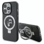 Karl Lagerfeld KLHMP15XHMRSKCK Capa rígida preta com anel de suporte Karl & Choupette MagSafe para iPhone 15 Pro Max 6,7