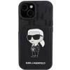 Karl Lagerfeld KLHCP15SSAKKNSCK Capa rígida Saffiano Ikonik preta para iPhone 15/14/13 6,1