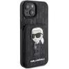 Karl Lagerfeld KLHCP15SSAKKNSCK Capa rígida Saffiano Ikonik preta para iPhone 15/14/13 6,1