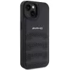 AMG AMHCP15MGSEBK Capa rígida em pele com linhas gravadas para iPhone 15 Plus / 14 Plus 6,7