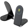Ferrari Carregador sem fios 2 em 1 dobrável FECBFMALK 15W preto logótipo impresso MagSafe