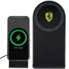 Ferrari Carregador sem fios 2 em 1 dobrável FECBFMALK 15W preto logótipo impresso MagSafe