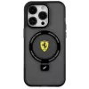 Ferrari FEHMP15SUSCAK Capa rígida preta com anel de suporte para iPhone 15 / 14 / 13 6,1