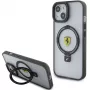 Ferrari FEHMP15MUSCAK Capa rígida transparente fumada com anel de suporte para iPhone 15 Plus / 14 Plus 6,7