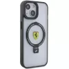 Ferrari FEHMP15MUSCAK Capa rígida transparente fumada com anel de suporte para iPhone 15 Plus / 14 Plus 6,7