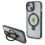 Ferrari FEHMP15SUSCAH Capa rígida transparente com anel de suporte para iPhone 15 / 14 / 13 6,1