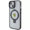 Ferrari FEHMP15SUSCAH Capa rígida transparente com anel de suporte para iPhone 15 / 14 / 13 6,1