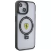 Ferrari FEHMP15SUSCAH Capa rígida transparente com anel de suporte para iPhone 15 / 14 / 13 6,1