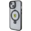 Ferrari FEHMP15MUSCAH Capa rígida transparente com anel de suporte para iPhone 15 Plus / 14 Plus 6,7