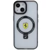 Ferrari FEHMP15MUSCAH Capa rígida transparente com anel de suporte para iPhone 15 Plus / 14 Plus 6,7