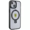 Ferrari FEHMP15MUSCAH Capa rígida transparente com anel de suporte para iPhone 15 Plus / 14 Plus 6,7