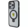 Ferrari FEHMP15LUSCAH Capa rígida transparente com anel de suporte para iPhone 15 Pro 6,1