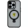 Ferrari FEHMP15LUSCAH Capa rígida transparente com anel de suporte para iPhone 15 Pro 6,1