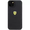 Ferrari FEHCP15MRDUK Capa rígida preta acolchoada com logótipo metálico para iPhone 15 Plus / 14 Plus 6,7