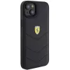 Ferrari FEHCP15MRDUK Capa rígida preta acolchoada com logótipo metálico para iPhone 15 Plus / 14 Plus 6,7