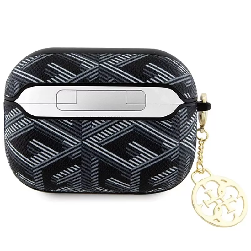 Guess GUAP2PGCE4CK Capa preta GCube Charm para AirPods Pro 2 (2022/2023)