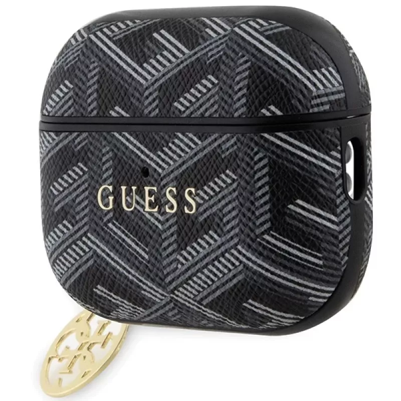 Guess GUAP2PGCE4CK Capa preta GCube Charm para AirPods Pro 2 (2022/2023)