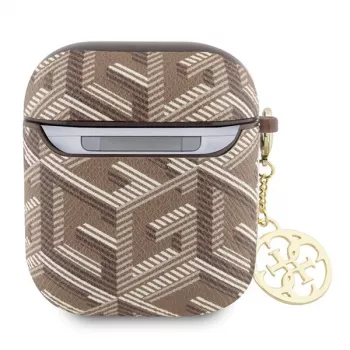 Guess GUA2PGCE4CW Capa castanha GCube Charm para AirPods 1/2