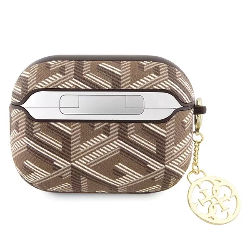 Guess GUAP2PGCE4CW Capa castanha GCube Charm para AirPods Pro 2 (2022/2023)