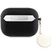 Guess GUAP2PGEHCDK Capa preta com coração de glitter e pingente de diamante para AirPods Pro 2 (2022/2023)