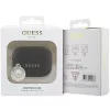 Guess GUAP2PGEHCDK Capa preta com coração de glitter e pingente de diamante para AirPods Pro 2 (2022/2023)