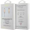 Guess GUCLLALRGDD Cabo USB-C para Lightning 1,5 m carregamento rápido dourado claro com logótipo gravado