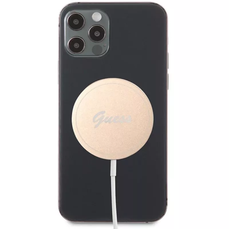 Guess GUCBMSLRD Base de carregamento sem fios MagSafe 15W - dourada